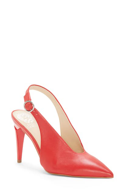 Vince Camuto Jayan Slingback Pumps Women's Shoes In Pop Red | ModeSens