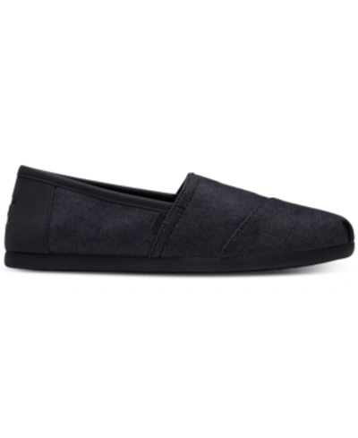 Shop Toms Men's Alpargata Denim Slip-ons Men's Shoes In Black