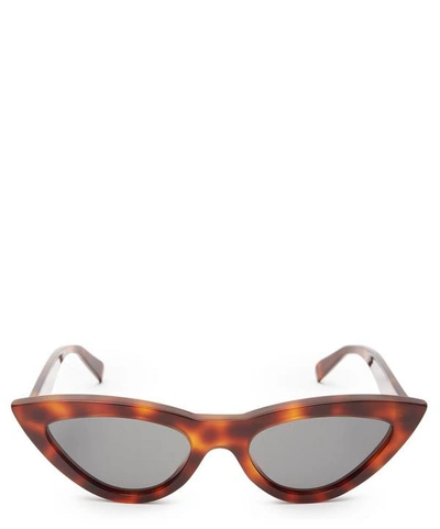 Shop Celine Cat-eye Sunglasses In Havana