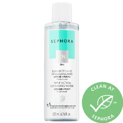 Shop Sephora Collection Triple Action Cleansing Water - Cleanse + Purify 6.76 Fl oz/ 200 ml