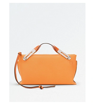 Shop Loewe Missy Leather Mini Bag In Apricot/orange