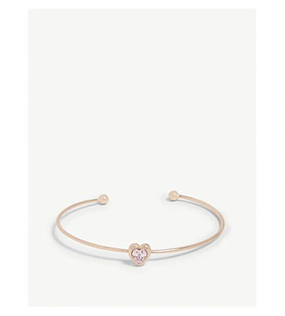 Shop Ted Baker Hasina Crystal Heart Cuff In Baby Pink