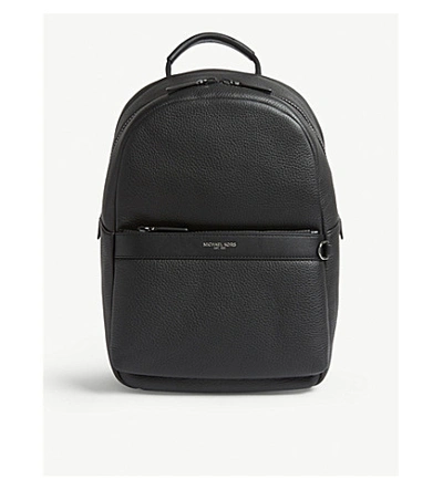 Shop Michael Kors Greyson Leather Backpack In Black