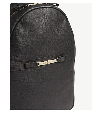 Shop Reiss Huntington Leather Backpack In Black