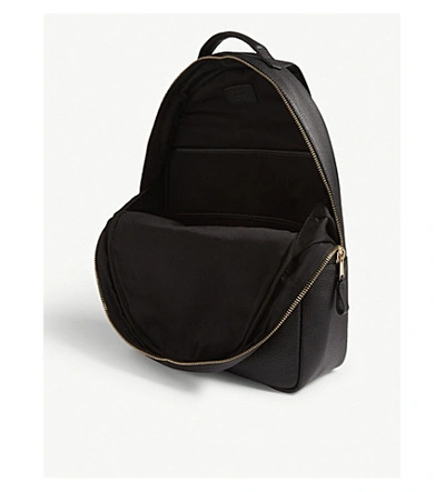 Shop Reiss Huntington Leather Backpack In Black