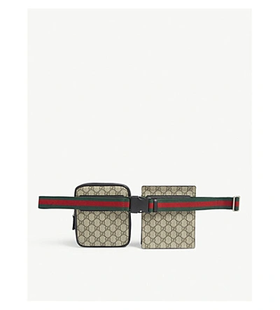 Shop Gucci Gg Supreme Canvas Belt Bag In Beige