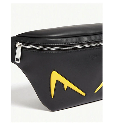 Shop Fendi Bag Bugs Leather Belt Bag In Black