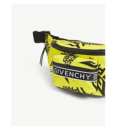 Shop Givenchy Extreme Print Belt Bag In Yellow/black