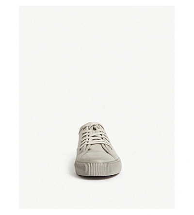 Shop Allsaints Rigg Canvas Low-top Trainers In Chalk