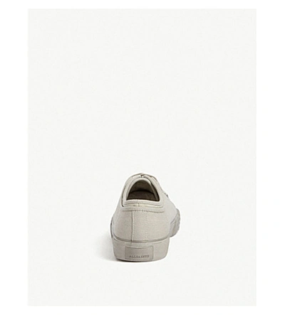 Shop Allsaints Rigg Canvas Low-top Trainers In Chalk