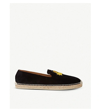 Shop Christian Louboutin Nanou Flat Crosta Wax Black