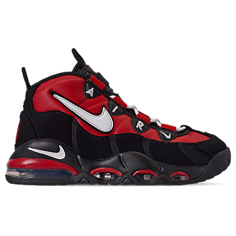 nike uptempo 95 red and black