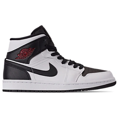 Shop Nike Women's Air Jordan Retro 1 Mid Se Casual Shoes In White / Red Size 8.5 Leather/suede