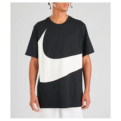 Shop Nike Men's Sportswear Hbr Swoosh T-shirt In Black