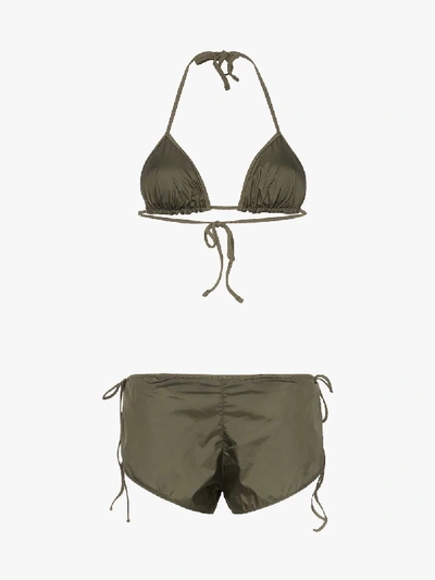 Shop Ack Nautico Traingle Bikini In Green