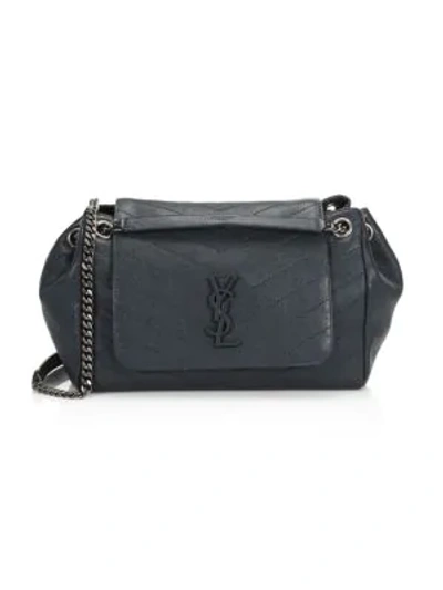 Shop Saint Laurent Medium Nolita Leather Shoulder Bag In Smokey Grey