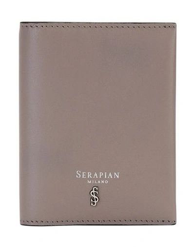 Shop Serapian Checkbook Holders In Dove Grey