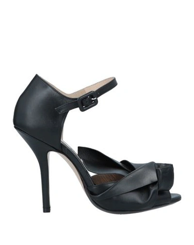 Shop N°21 Woman Sandals Black Size 7 Calfskin