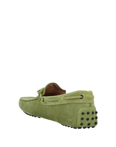 Shop Tod's Loafers In Acid Green