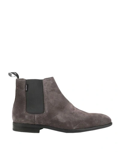 Shop Ps By Paul Smith Ankle Boots In Steel Grey