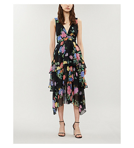 frieda floral midi dress