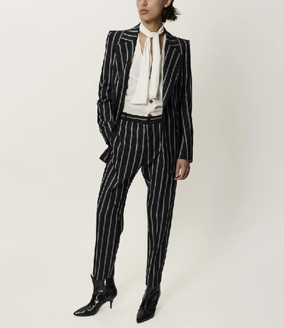 Shop Vivienne Westwood Long George Trousers Black/white Stripes