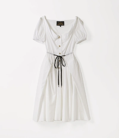 Shop Vivienne Westwood Short Sleeve Saturday Dress Optical White