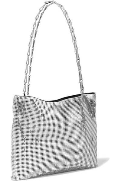 Shop Paco Rabanne Pixel 1960 Chainmail Shoulder Bag In Silver