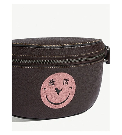 Shop Coach Yeti Out Leather Belt Bag In V5/oxblood