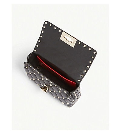 Shop Valentino Rockstud Spike Leather Belt Bag In Black