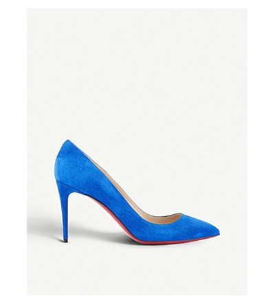 Shop Christian Louboutin Pigalle Follies 85 Suede In Cyclades
