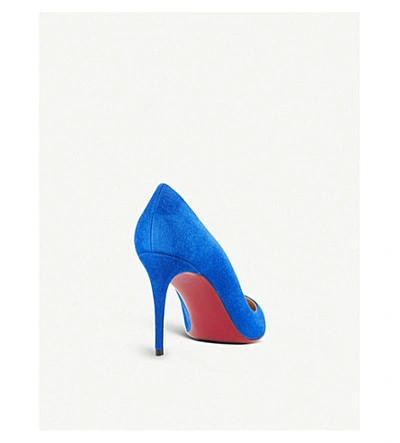 Shop Christian Louboutin Pigalle Follies 85 Suede In Cyclades