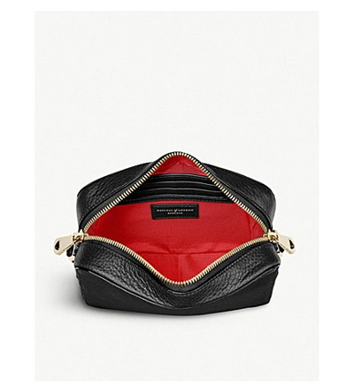 Shop Aspinal Of London Camera Leather Cross-body Bag In Black