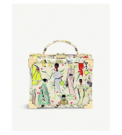 Shop Aspinal Of London Giles X Aspinal Printed Leather Trunk Bag In Ivory
