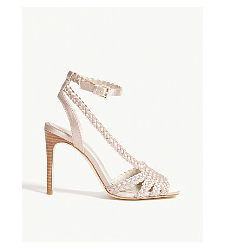 karen millen woven heeled sandals