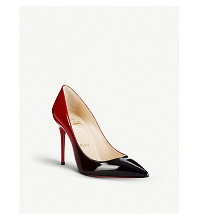 Christian Louboutin Womens Black-red Decollete 554 100 Patent Degrade 1 |  ModeSens