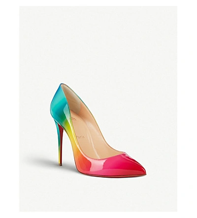 Shop Christian Louboutin Pigalle Follies 100 Pat Rainbow In Multi