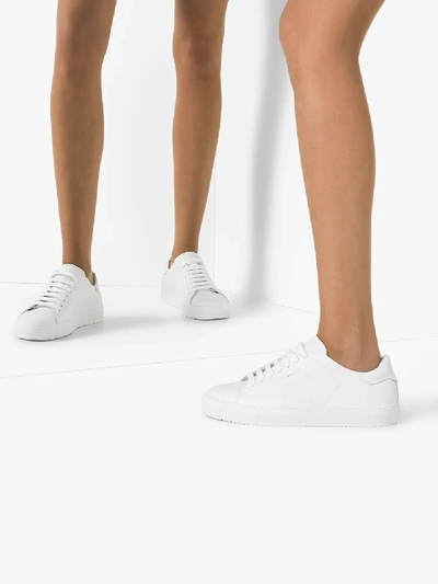 Shop Axel Arigato White Clean 90 Low Top Sneakers