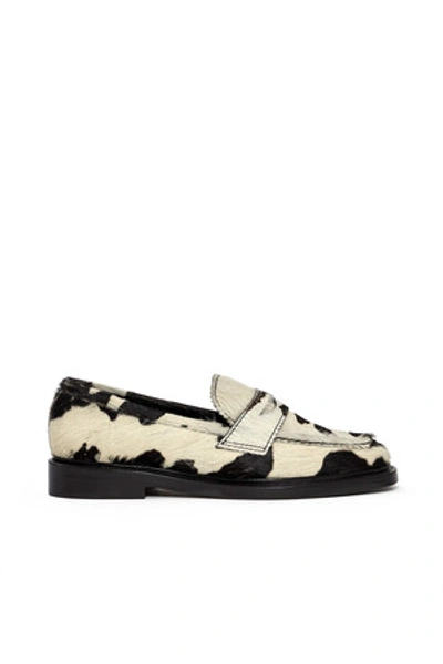 Shop Nicole Saldaã±a Opening Ceremony Jay 3.0 Cowprint Loafer In White