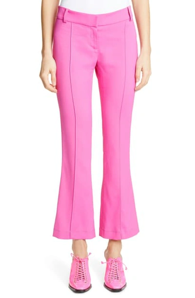 Shop Sies Marjan Crop Flare Pants In Fluo Pink