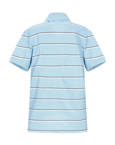 Shop Balenciaga Polo Shirt In Sky Blue
