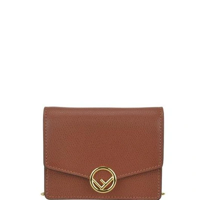 Shop Fendi F Is  Mini Wallet Bag In Brown