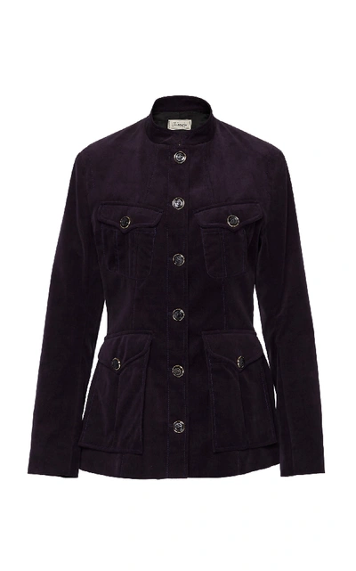 Shop Temperley London Esmeralda Cotton Jacket In Purple