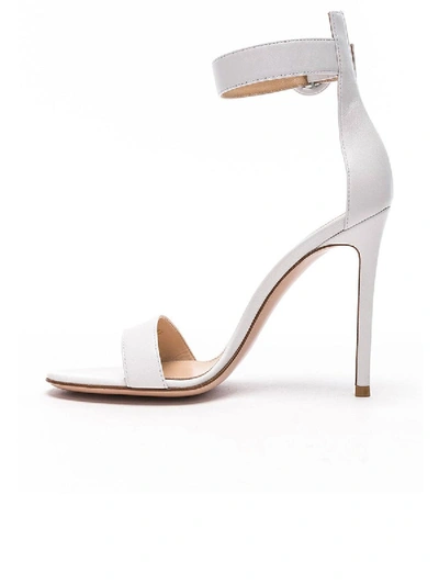 Shop Gianvito Rossi Portofino Sandals, Pearl White