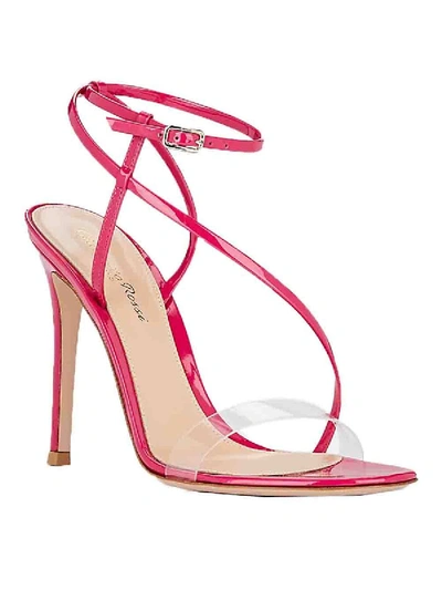 Shop Gianvito Rossi Fuschia Strappy Sandals Pink