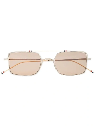 Shop Thom Browne Square Aviator Sunglasses