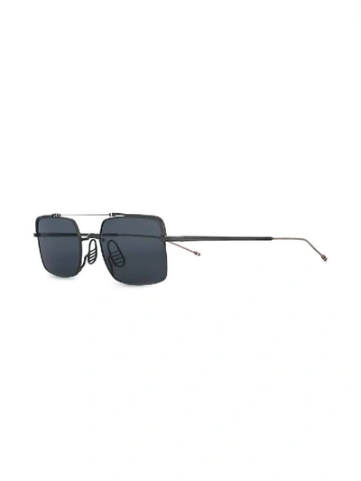 Shop Thom Browne Rectangle Frame Sunglasses