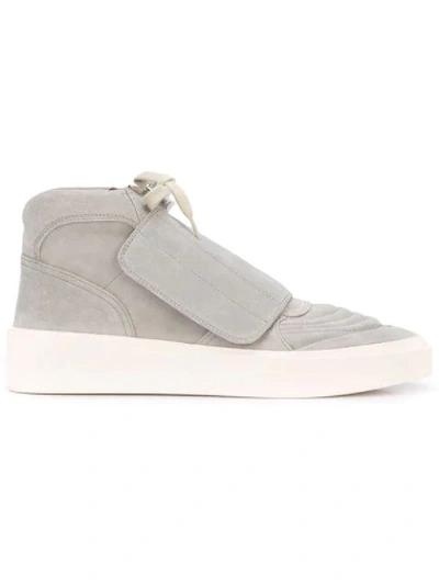 Shop Fear Of God Front Flap Mid-top Skate Sneakers In Grey