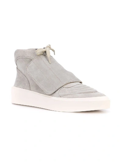 Shop Fear Of God Front Flap Mid-top Skate Sneakers In Grey