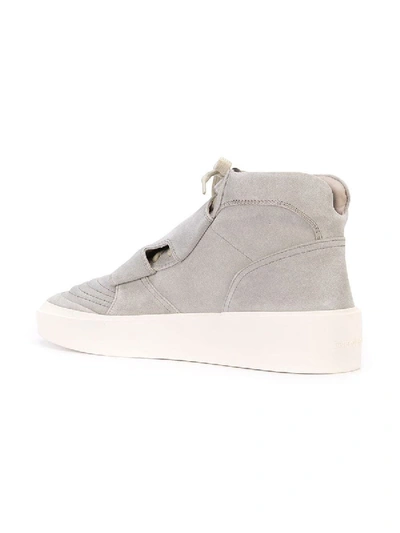 Shop Fear Of God Front Flap Mid-top Skate Sneakers In Grey